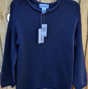 NWT navy blue chunky sweater